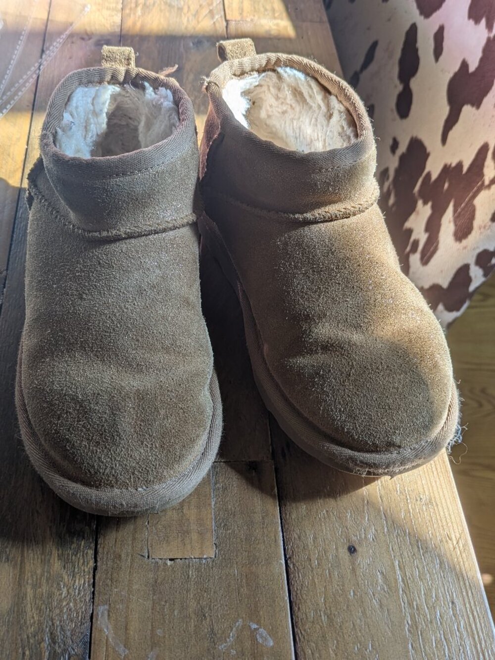 ugg kids classic classic ultra mini boots sand suede kid size 13 #786